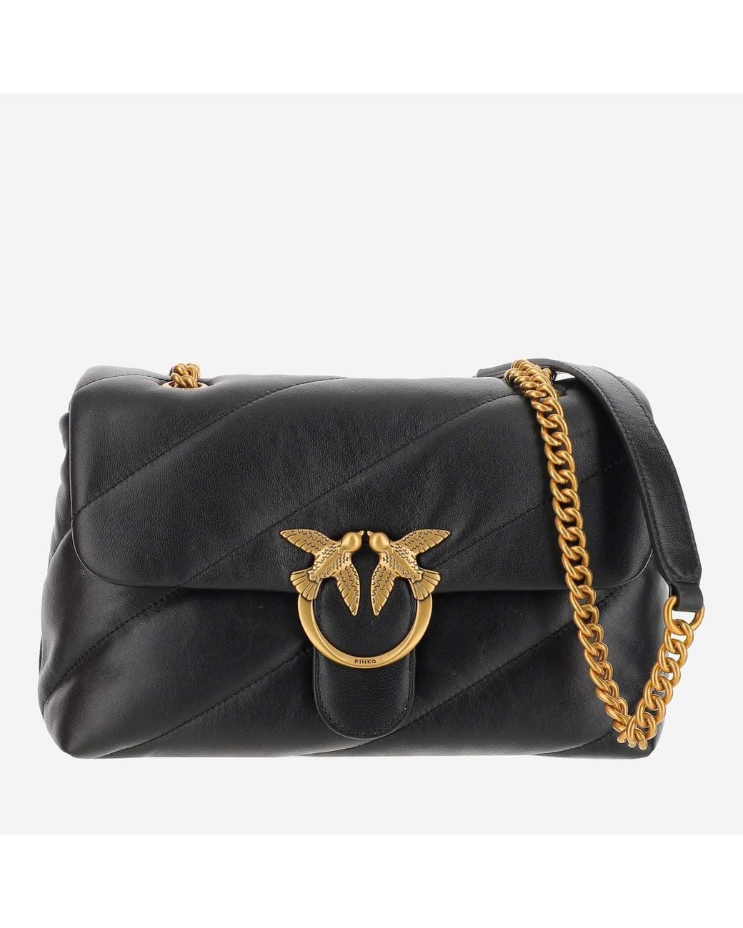 Pinko Black Shoulder Bag Love Classic Puff