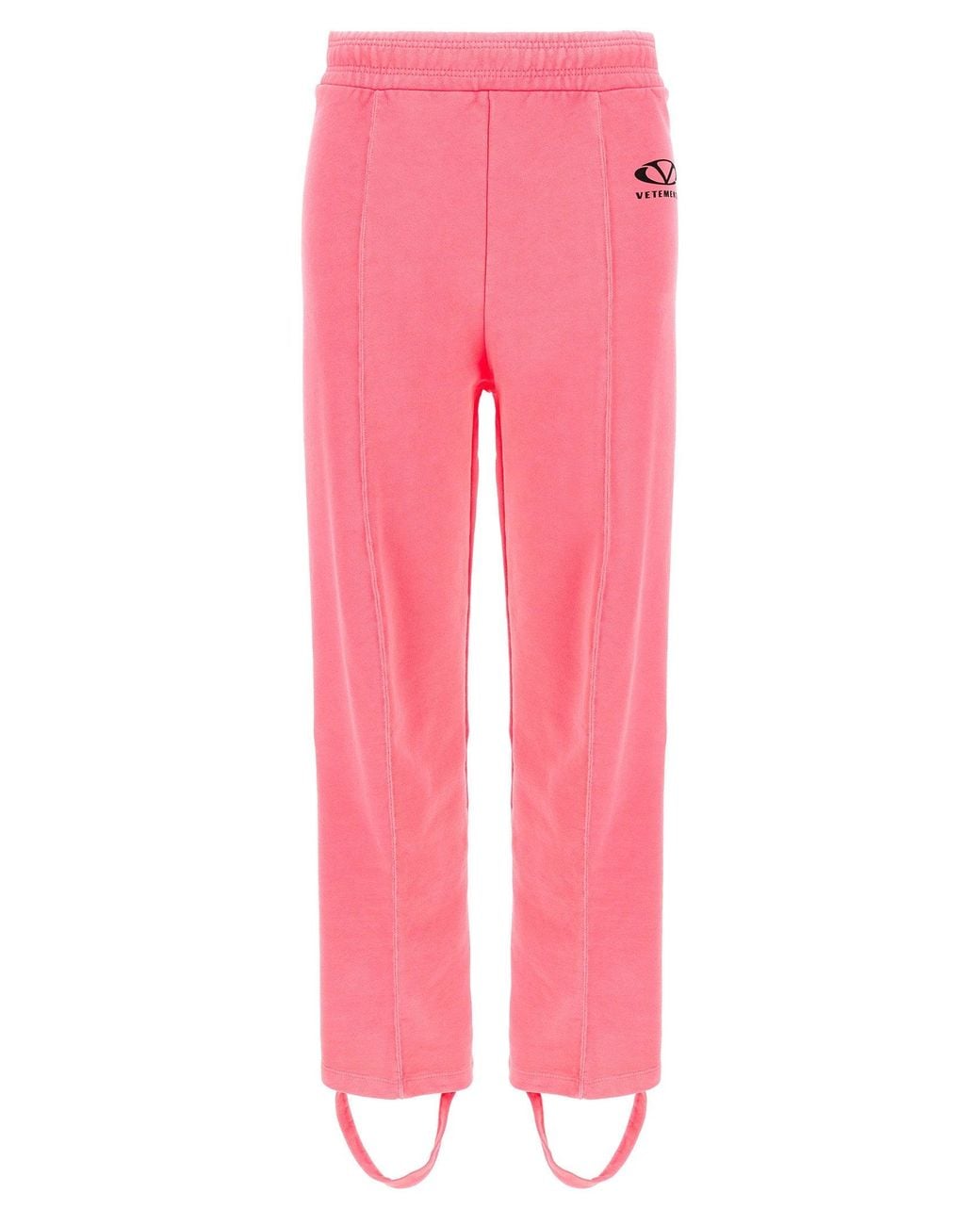 Vetements Pink Logo-Print Cotton Joggers