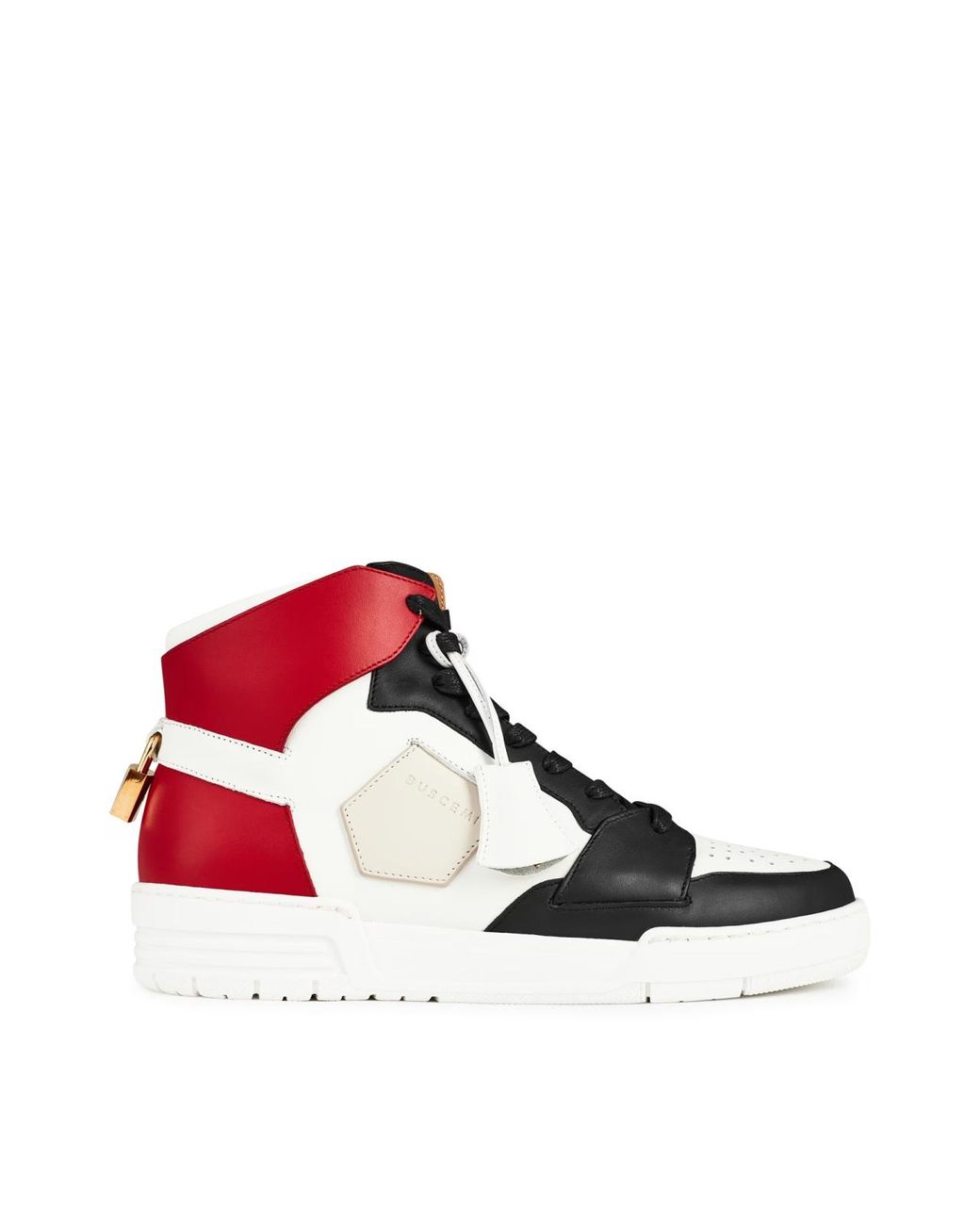 Buscemi White Air Jon High Padlock Sneakers Shoes for men