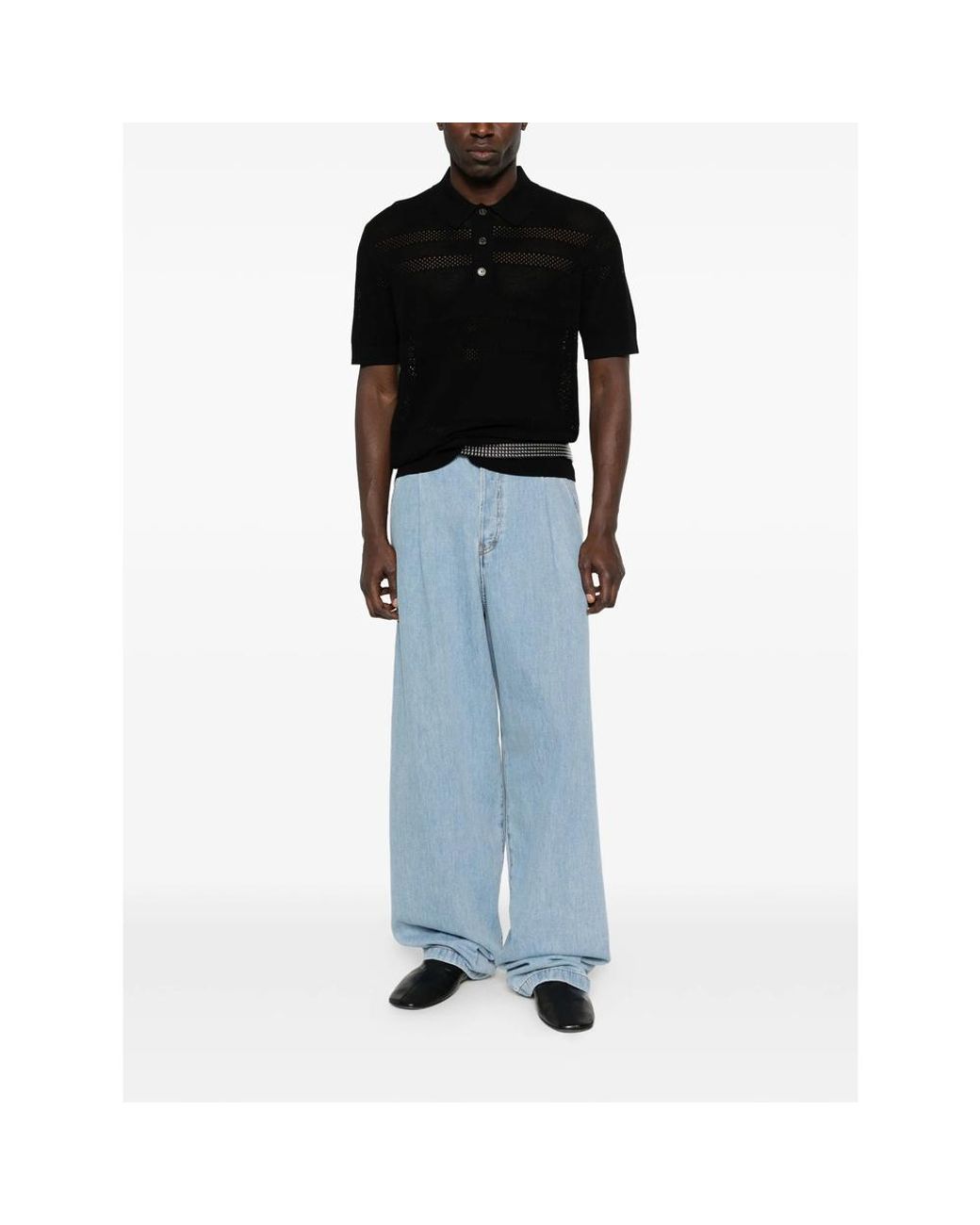 Dries Van Noten Black Polo Shirts for men