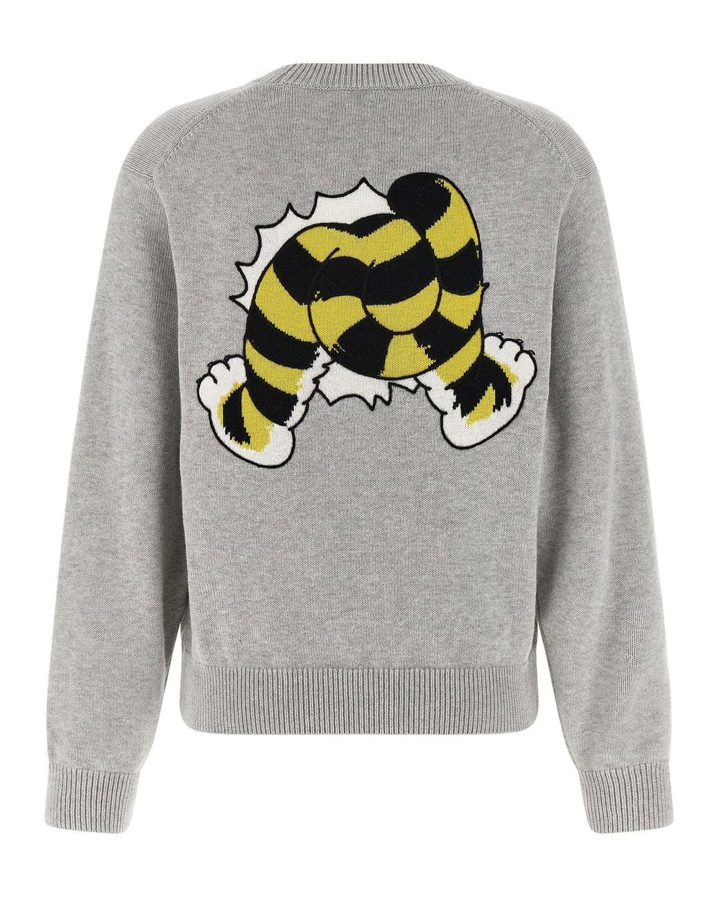Tiger Blend In KENZO Intarsia Tiger Embroidery Sweater in Gray | Lyst