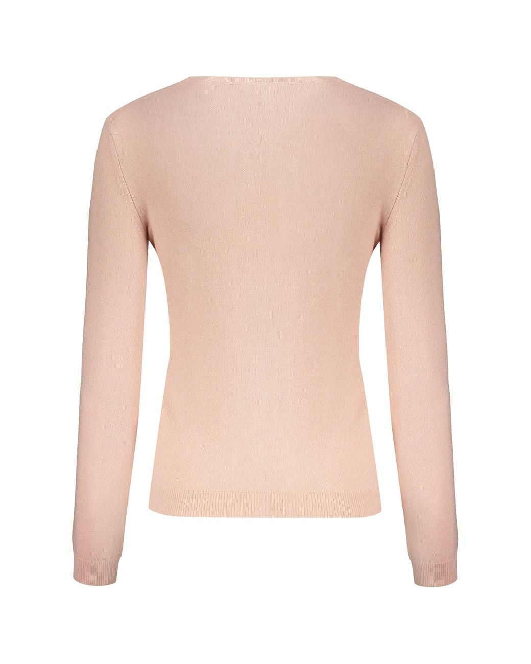 Valentino Pink Rose Wool Knit Sweater