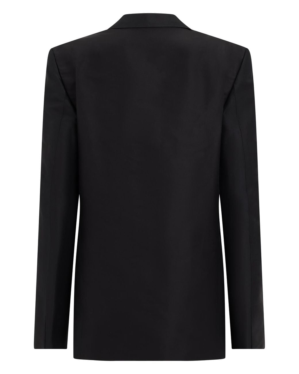 Gucci Black Single-Breasted Blazer Silk Blazers