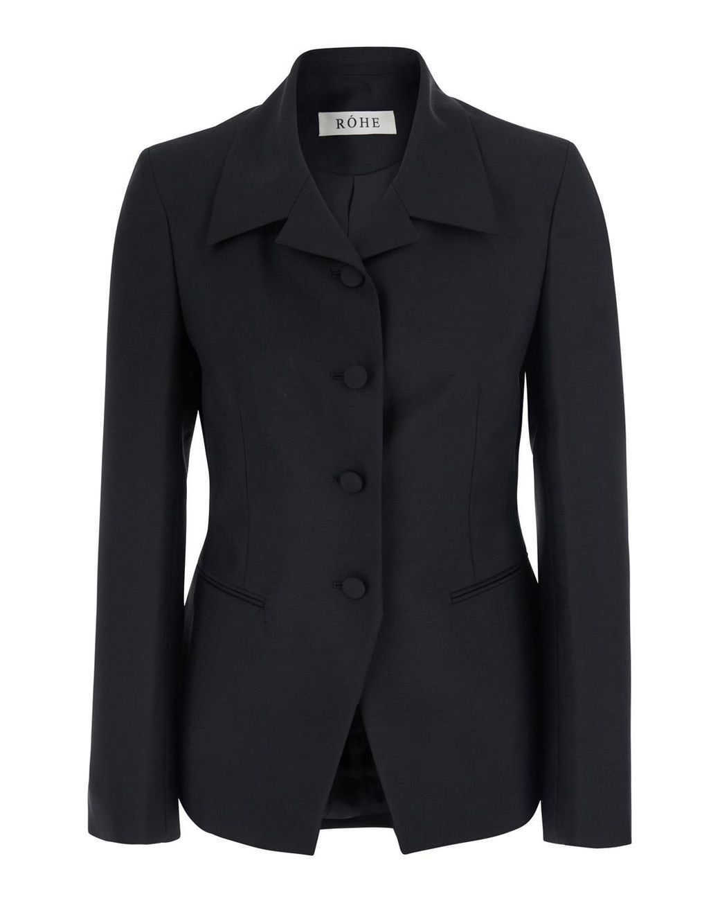 Rohe Black Blazer Wool-Blend Virgin Wool Blazers