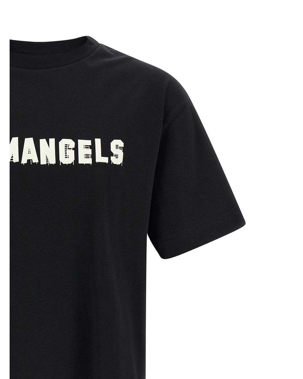 Palm Angels Black Logo-Print T-Shirt for men