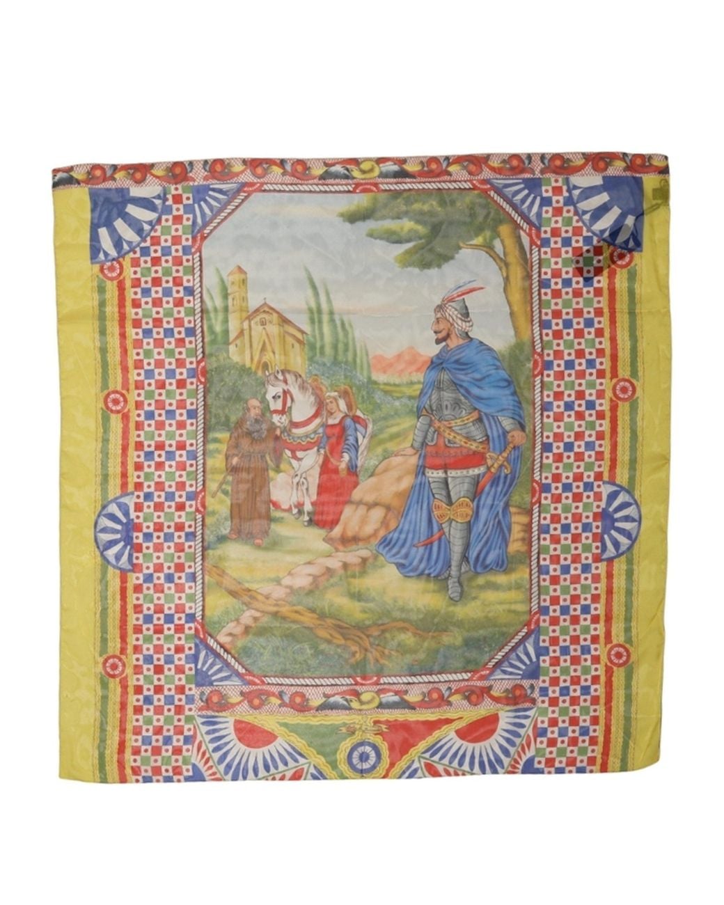 Dolce & Gabbana Multicolor Silk Carretto Foulard Scarf