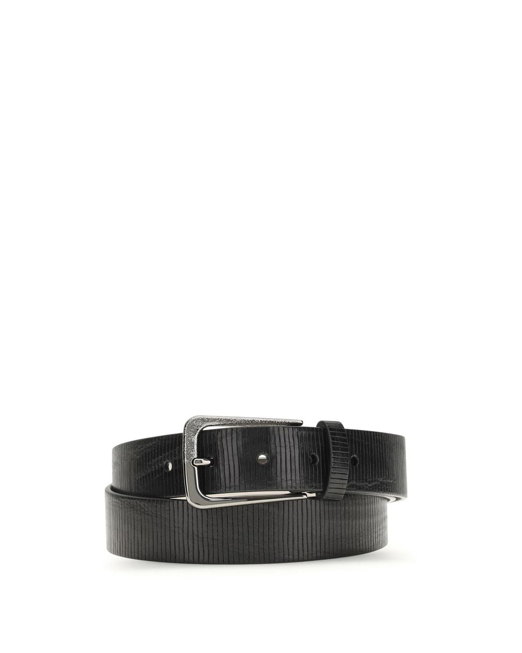 Brunello Cucinelli White Carved Leather Belt Calf