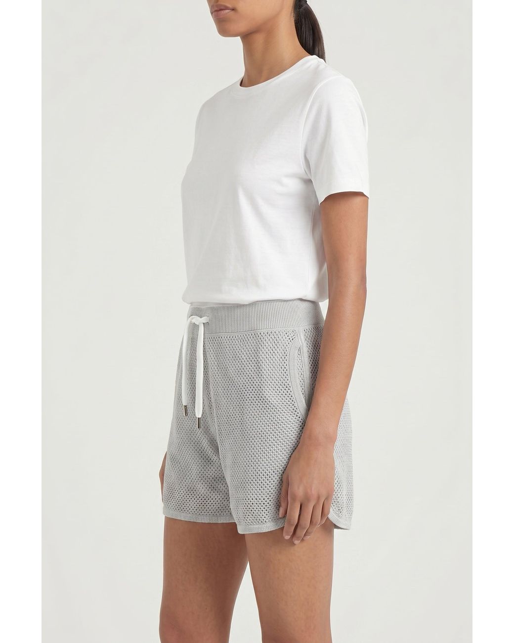 Brunello Cucinelli White Light Cotton Shorts