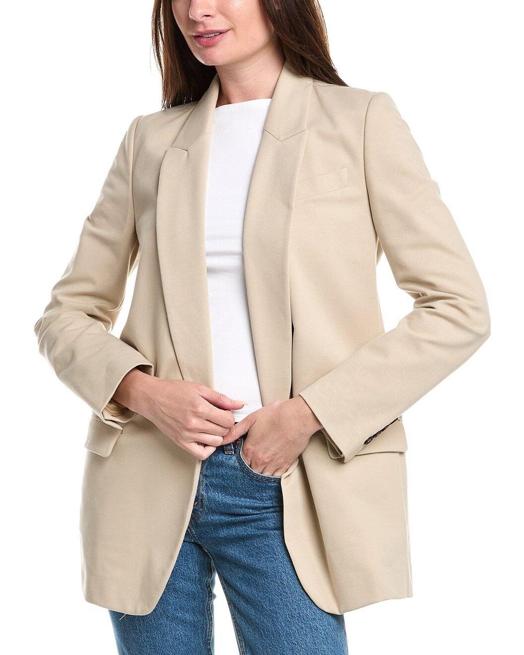 Brunello Cucinelli Natural Tailored Cotton Blazer
