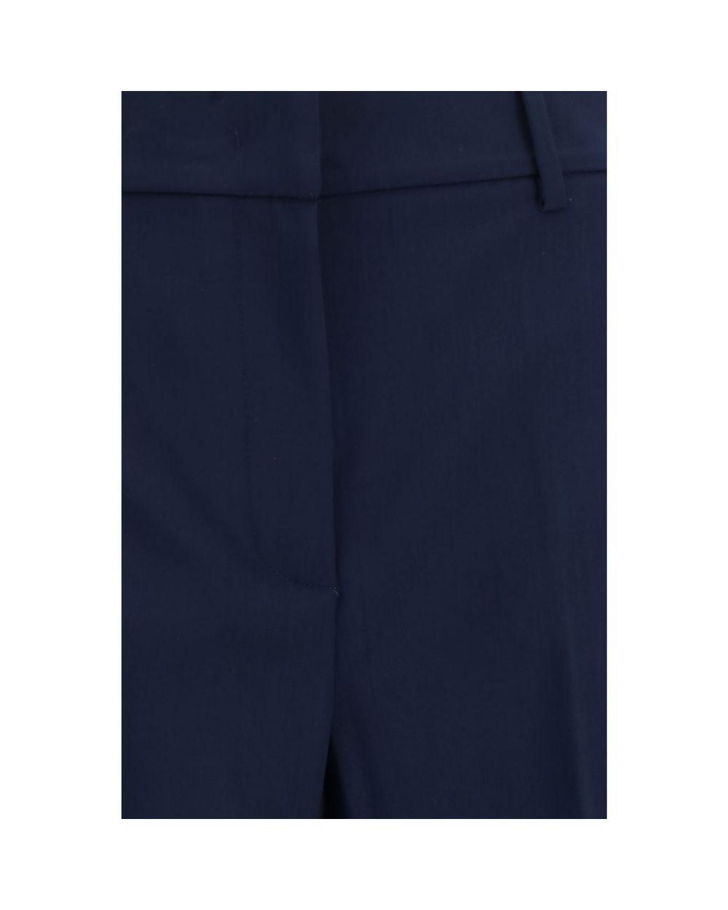 Max Mara Blue Wool Oves Aries Casual Pants