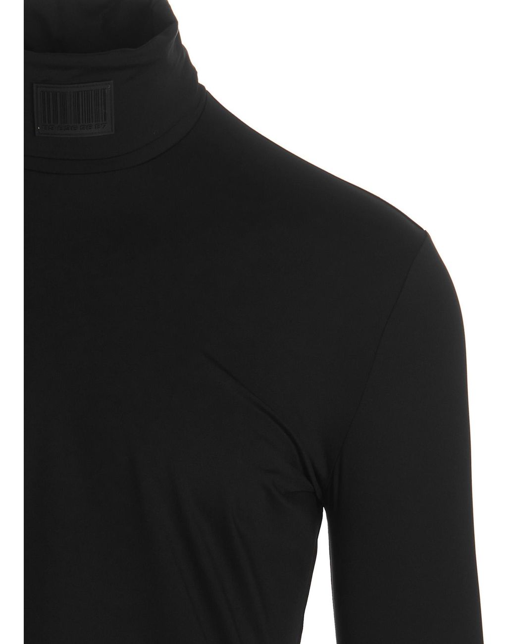 VTMNTS Black Logo Lycra Sweater Polyamide Elastane Sweater, Cardigans for men