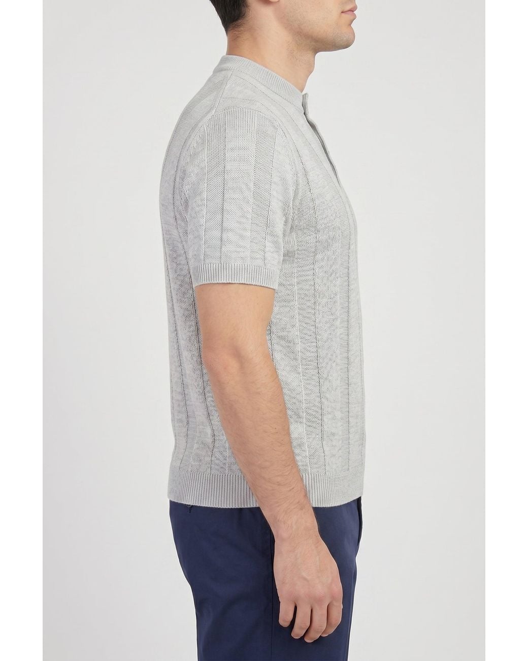 Brunello Cucinelli Gray Light Linen Sweater for men
