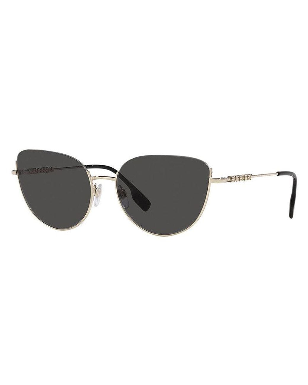 Burberry Black Sunglasses Cat Eye Semi Rim, Light Frame And Dark Lens Be3144110987