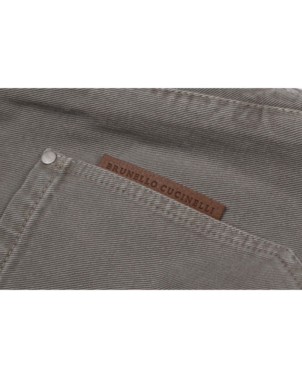 Brunello Cucinelli Gray Light Relaxed Denim Style Trousers