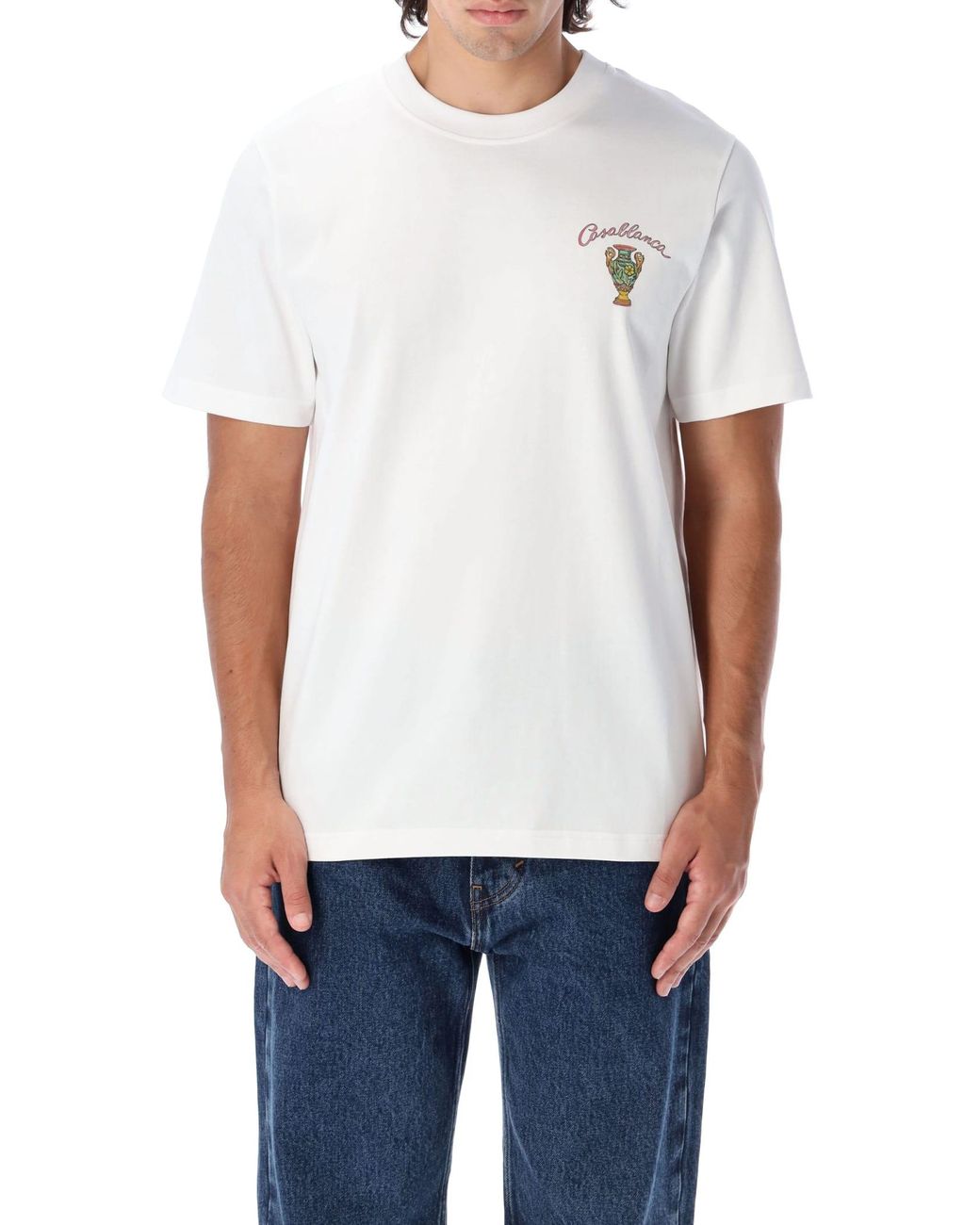 CASABLANCA Men's White Lamour En Fleur Printed T-shirt