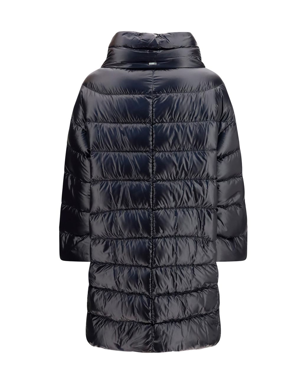 Herno Blue Black Polyester Coat