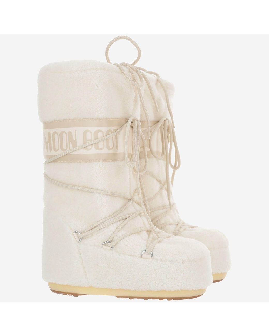 Moon Boot Natural Snow Boots Icon Faux Fur