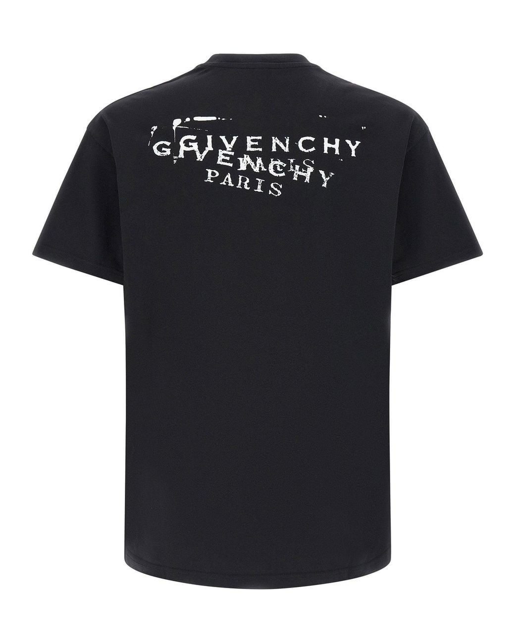 Givenchy Black Logo-Stamp Cotton T-Shirt for men