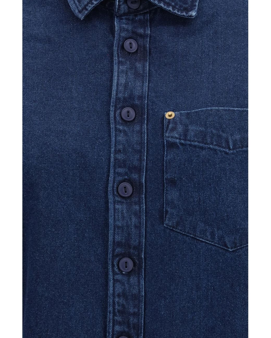 Deperlu Blue Denim Shirt Cotton for men