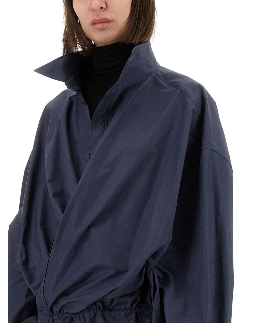 Balenciaga Blue Balenciaga Cotton Shirt-Style Dress
