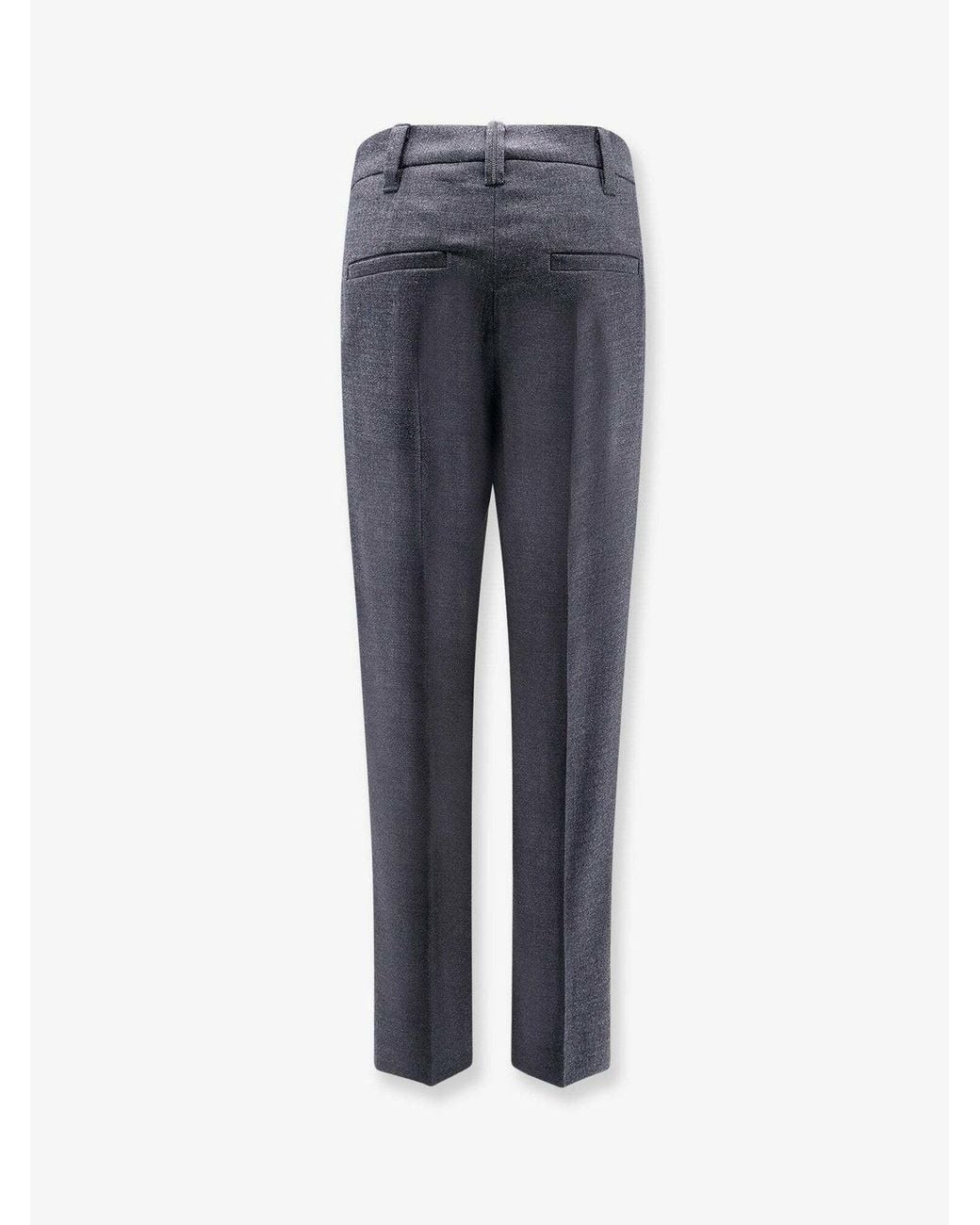 Brunello Cucinelli Blue Dark Wool Trousers