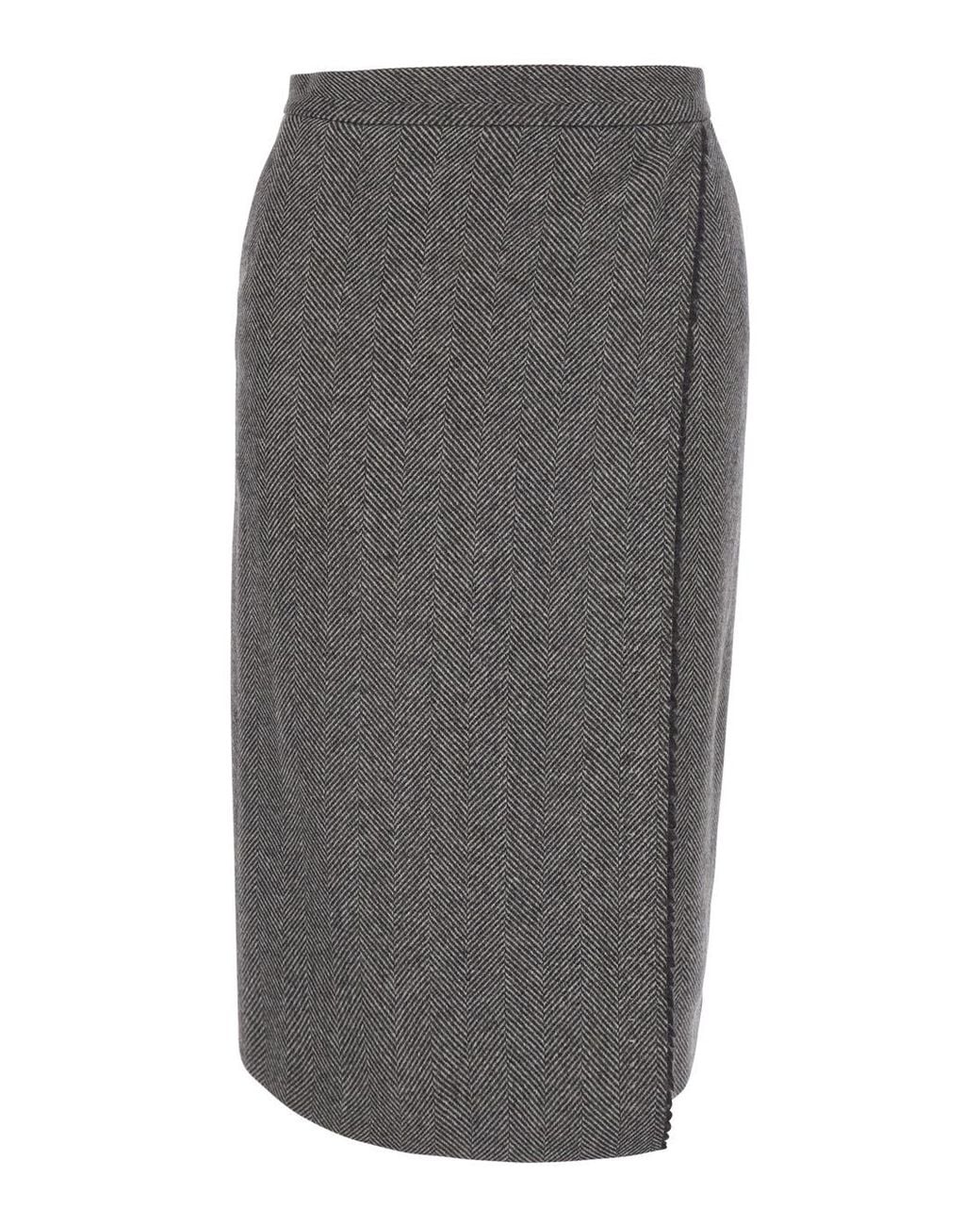 Antonelli Gray Skirt Svevia Virgin Wool