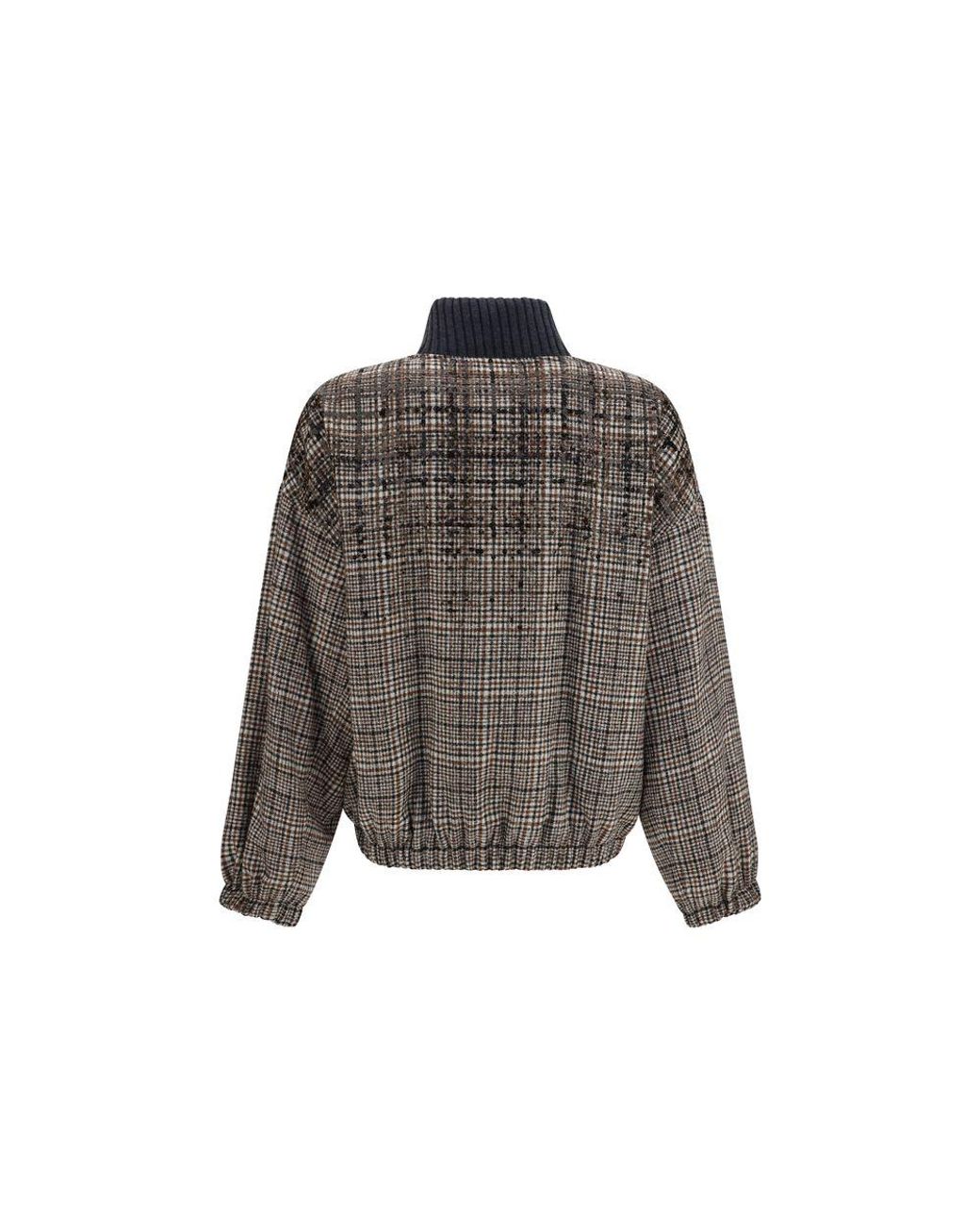Brunello Cucinelli Gray Beige Polyamide Full