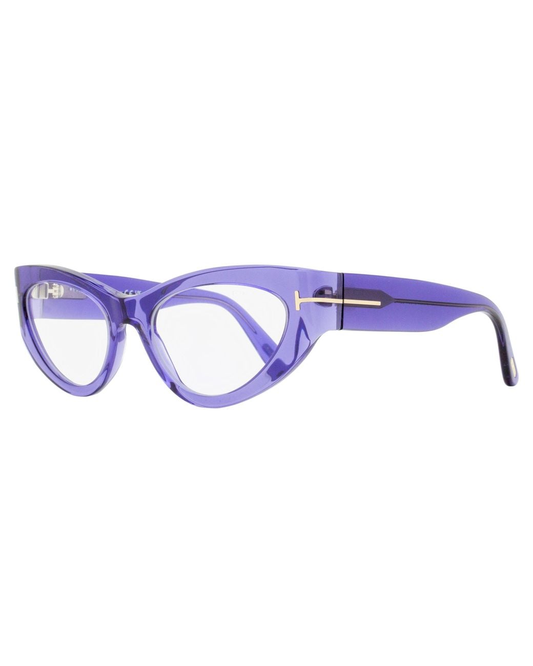 Tom Ford Black Block Cat Eye Eyeglasses Tf6134B 081 55Mm Plastic (Acetate) Sunglasses