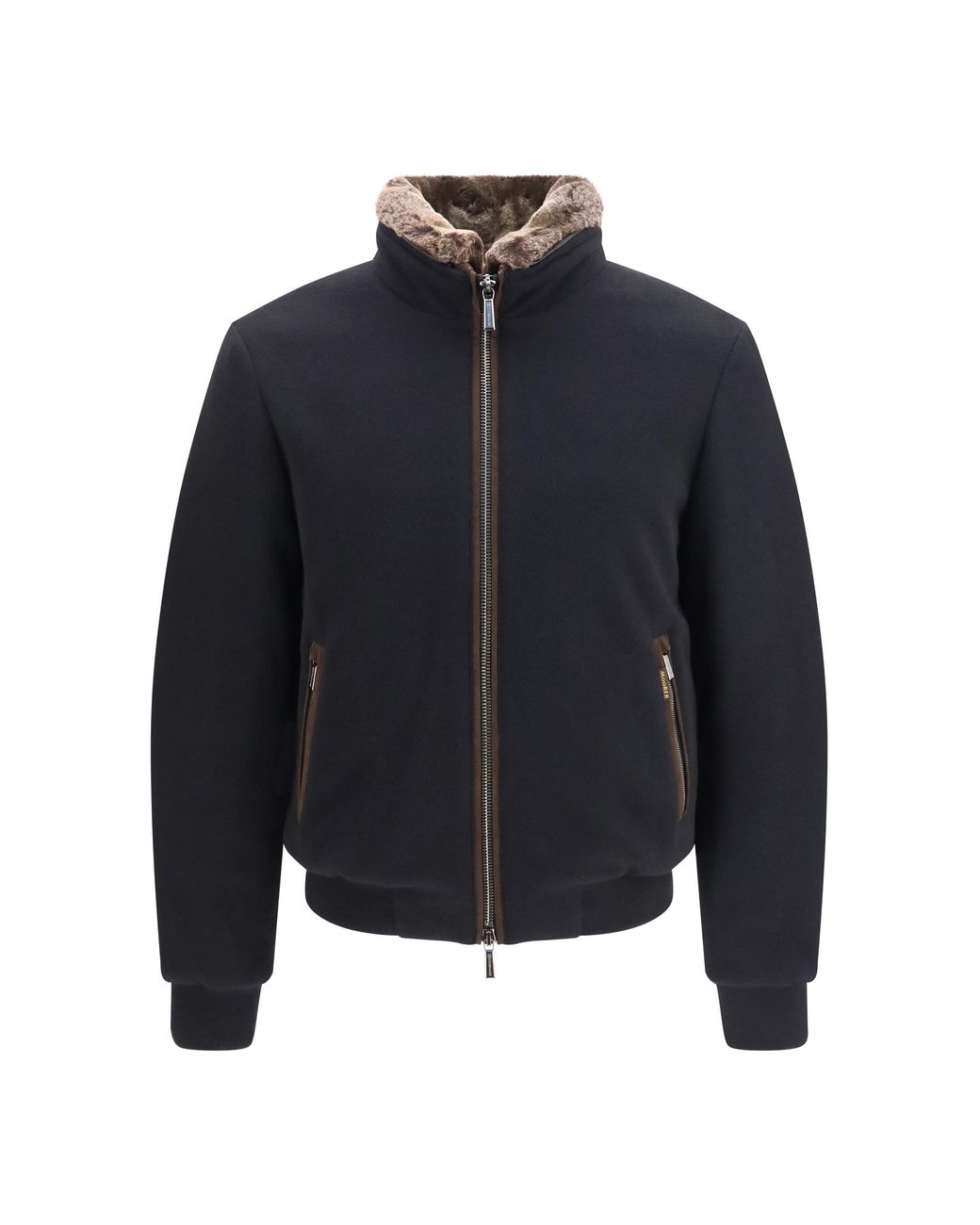Moorer Black Bomber Jacket Bellati Mrw Padded & Down for men