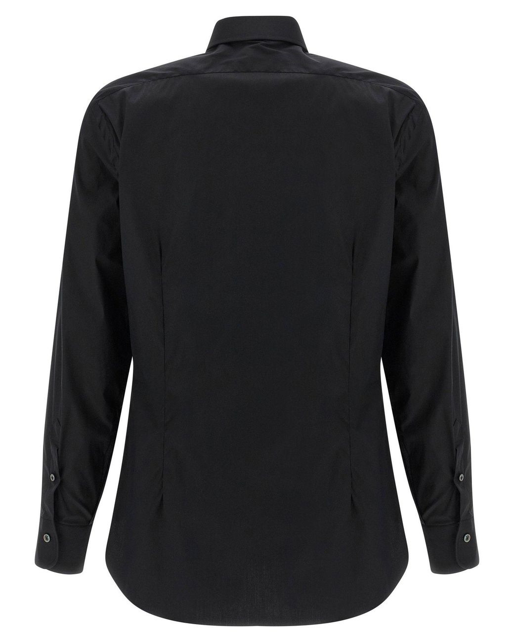 Barba Napoli Black Stretch Cotton Shirt