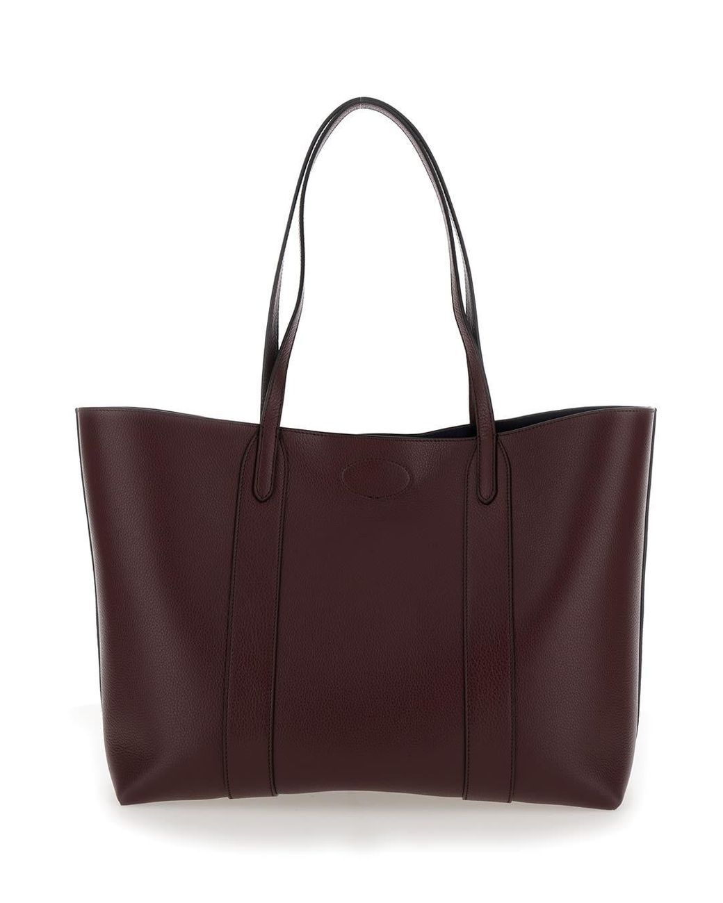 Mulberry Purple Bayswater Small Bordeaux Tote Bag With Postmans Lock Closure
