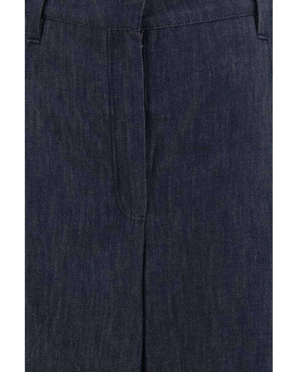 Brunello Cucinelli Blue Denim Effect Twill Wide Pants Cotton Jean
