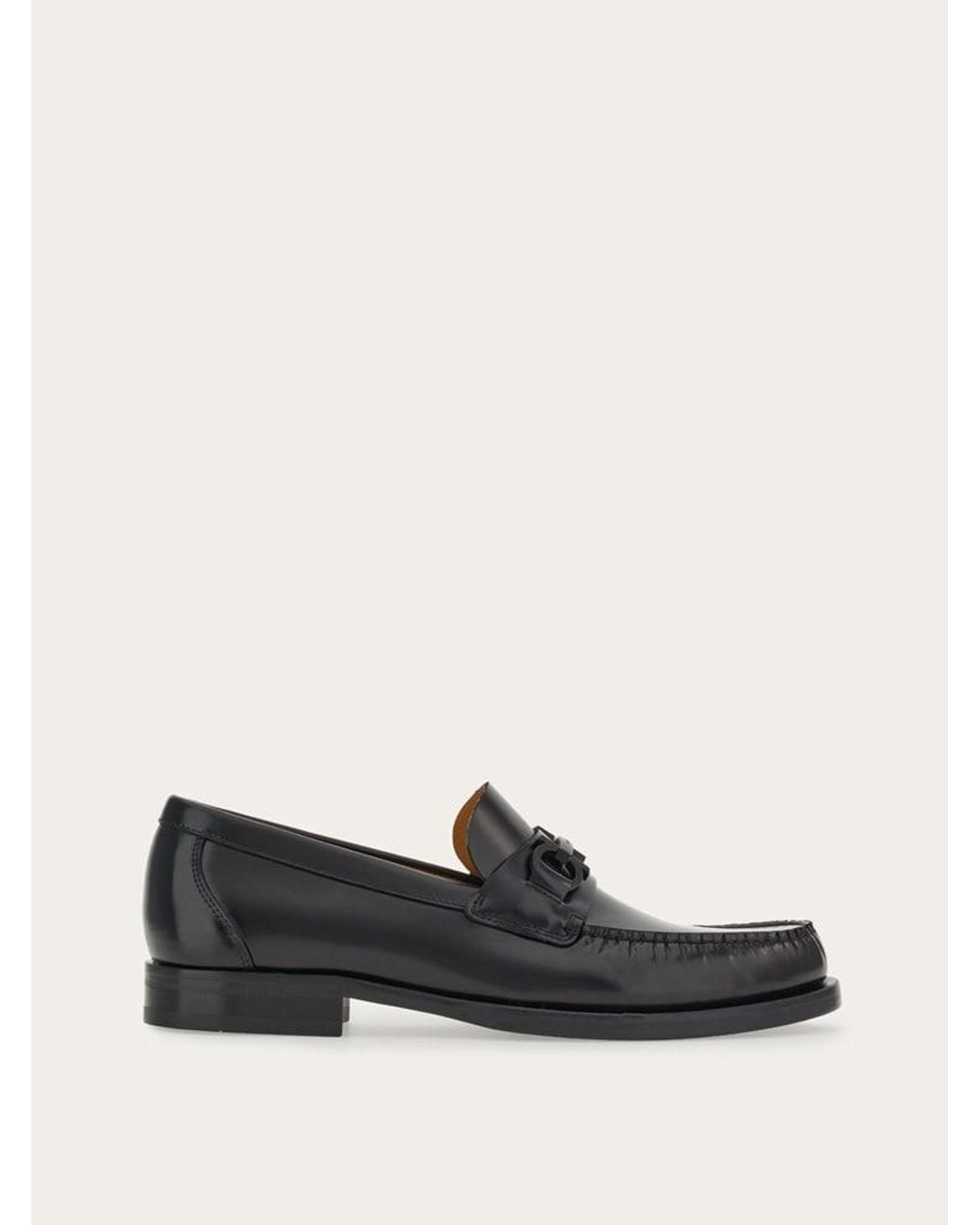 Ferragamo White Calf Leather Loafers for men