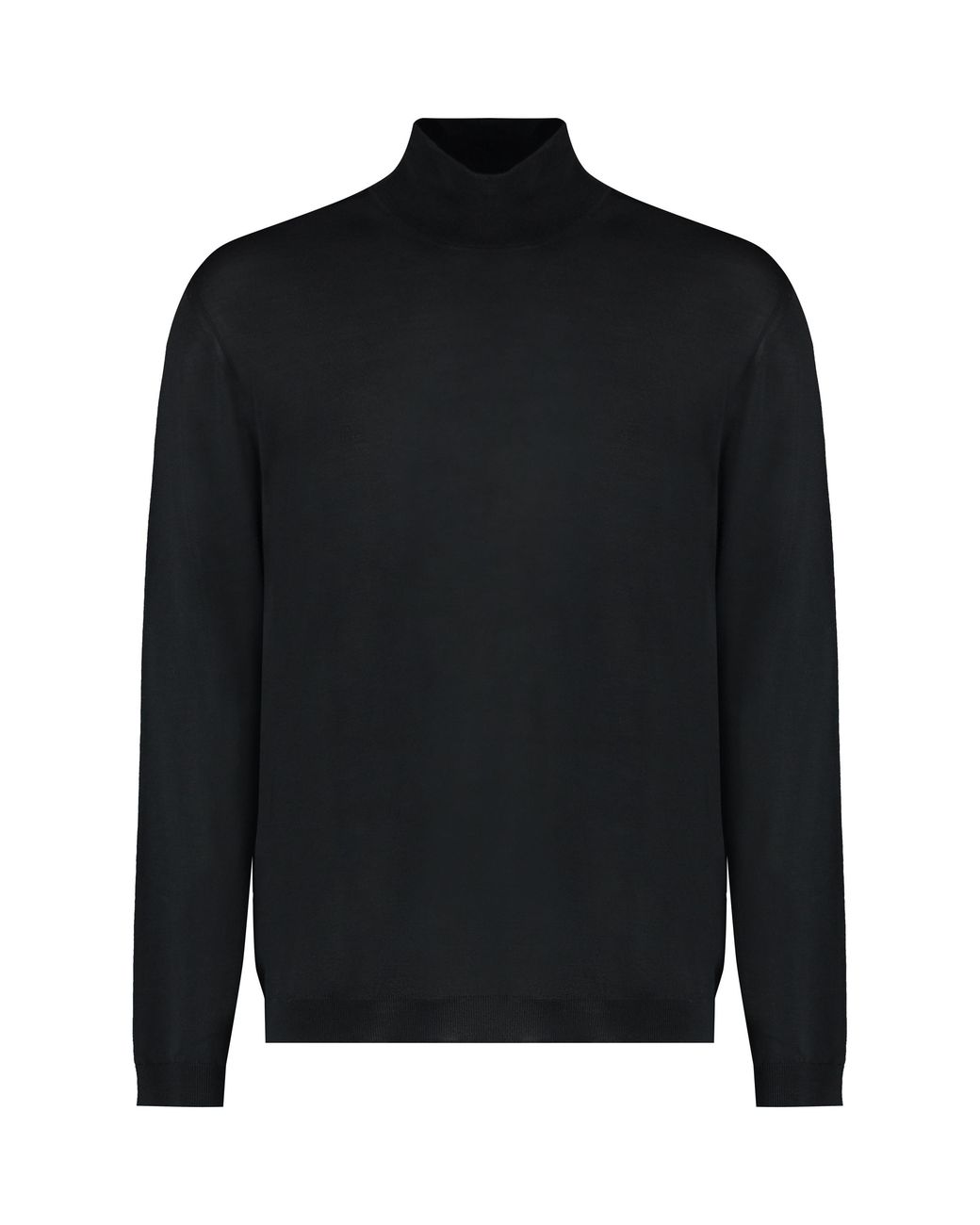 Roberto Collina Black Turtleneck Wool Pullover Merinos for men