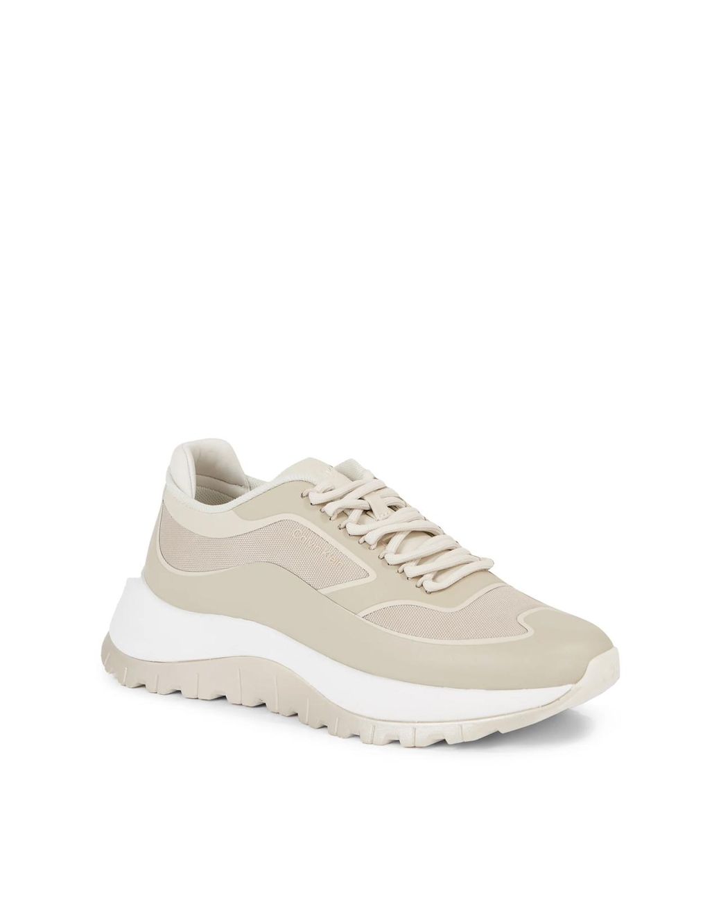 Calvin Klein White Calvin Klein 2 Piece Sole Runner Sneaker