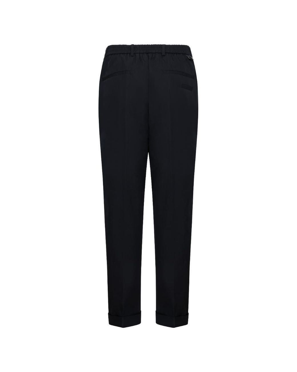 Low Brand Blue Trousers Carrot Fit Cotton for men