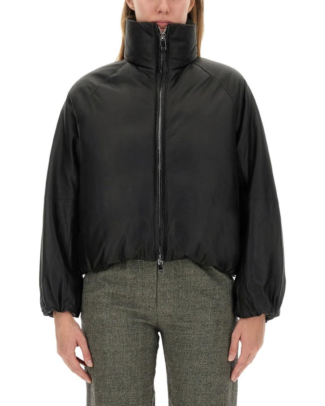 Alysi Black Leather Jacket