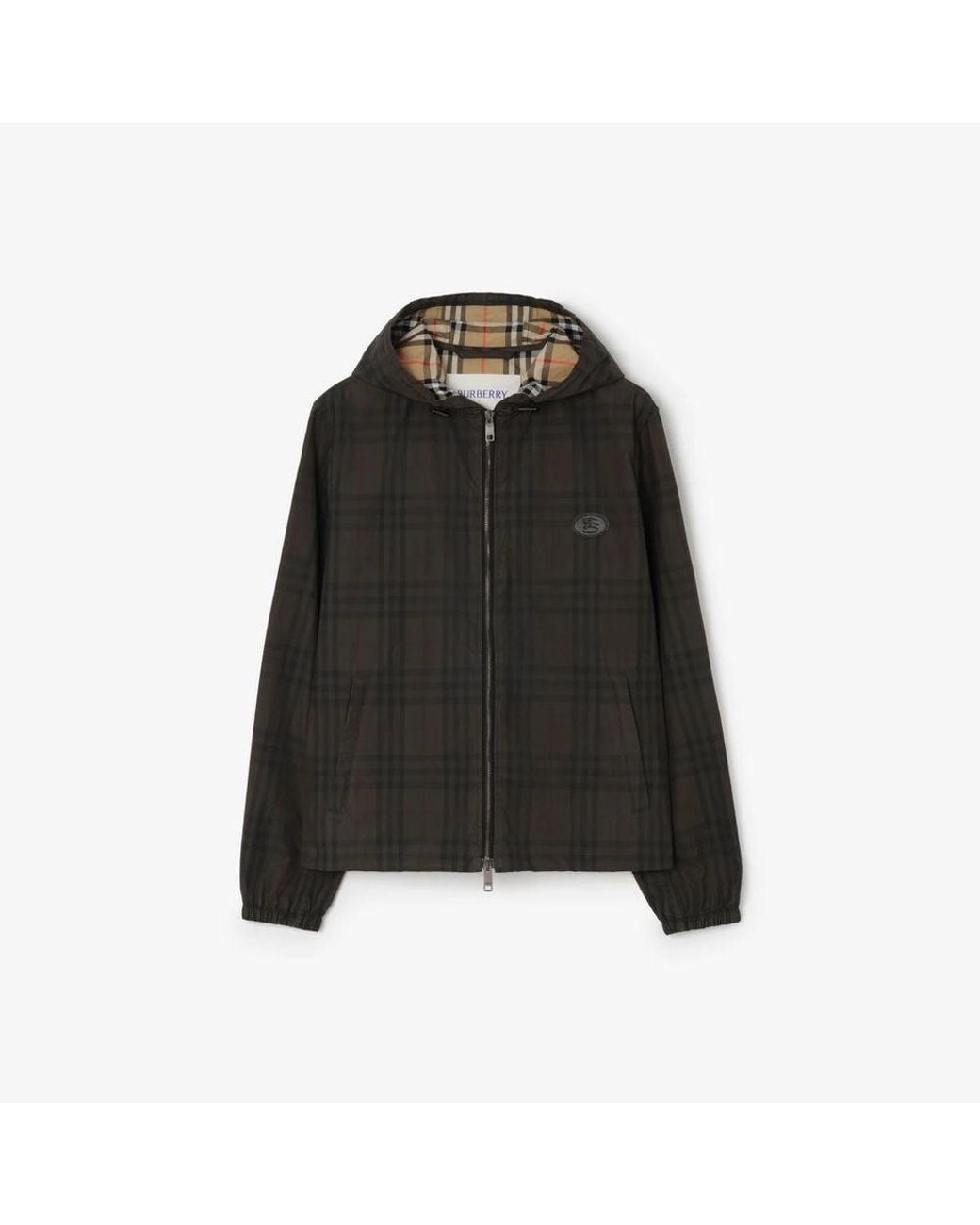 Burberry Burberry Hooded Checked Gilet in Black for Men | Lyst