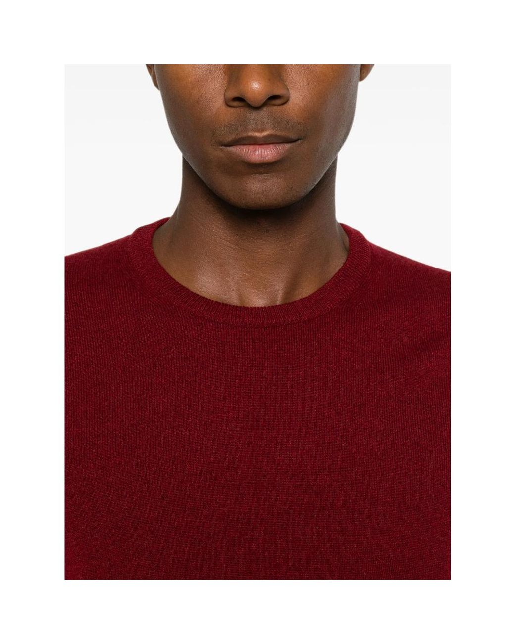 Fedeli Red Crew-Neck Sweater for men