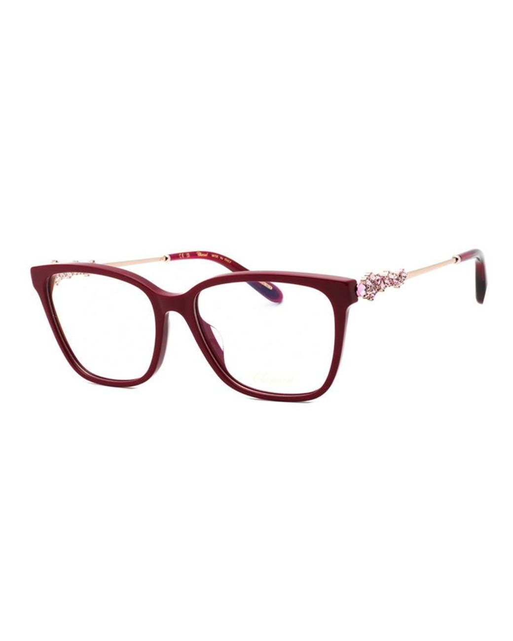 Chopard Brown Eyeglasses Square Full Rim, Frame And Clear Demo Lenses Lens Vch361S08La