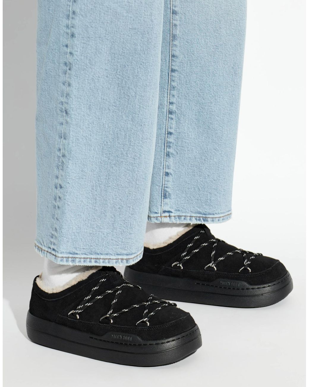 Moon Boot Black Slippers