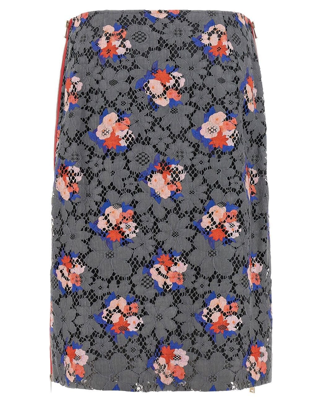 Fendi Blue Bouquet Skirt