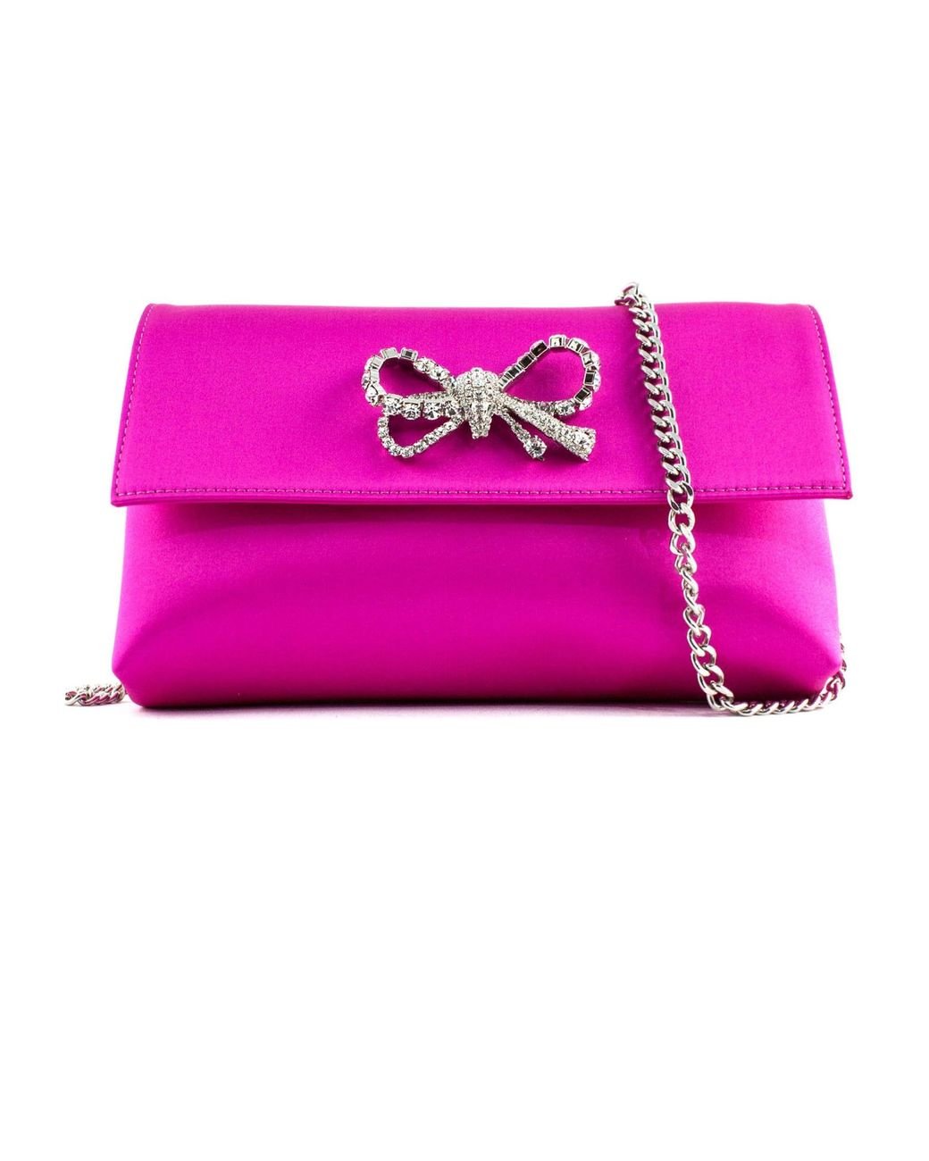 Aldo Castagna Fuchsia Satin Avideh Clutch in Pink Lyst