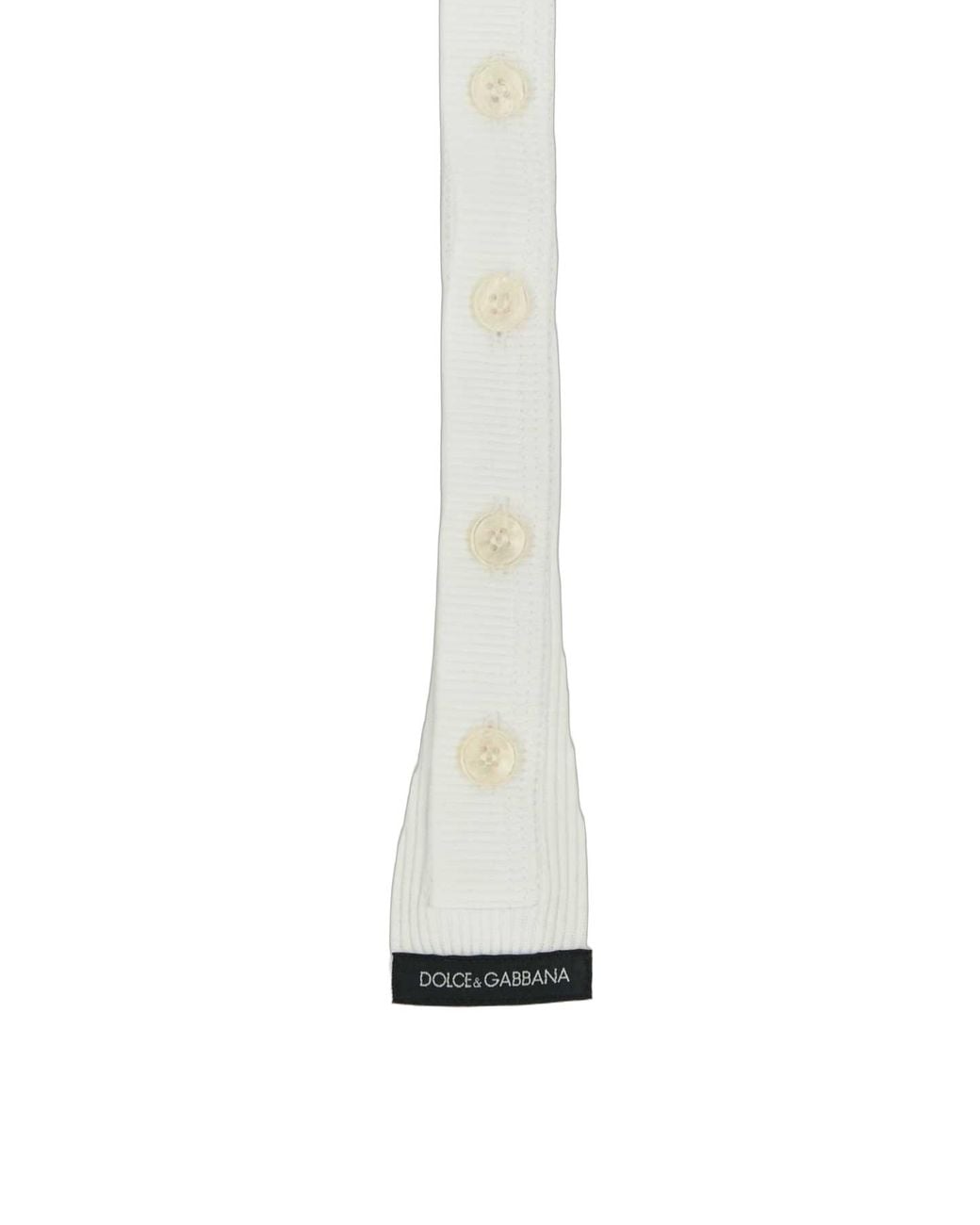 Dolce & Gabbana White Dolce & Gabbana Ribbed Cotton Henley
