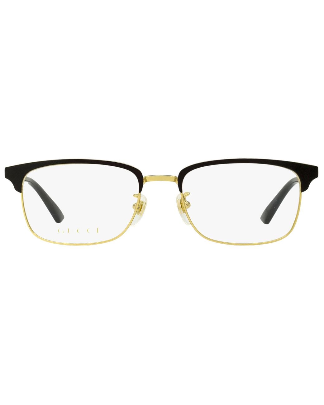 Gucci Black Rectangular Eyeglasses Gg0131O 001- 53Mm 131 Metal/Plastic (Acetate) for men