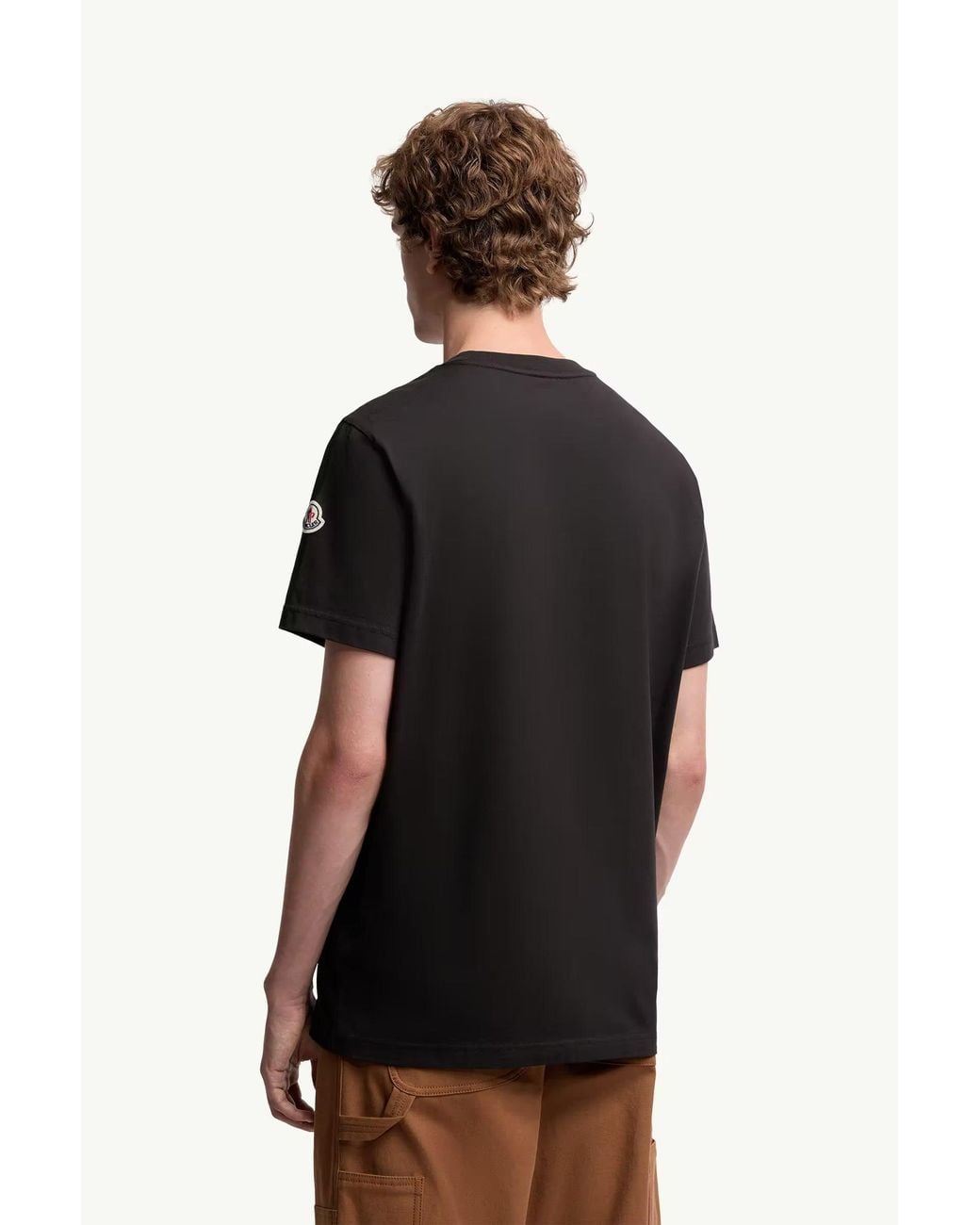 Moncler Black Moncler Monogram Cotton T-Shirt for men