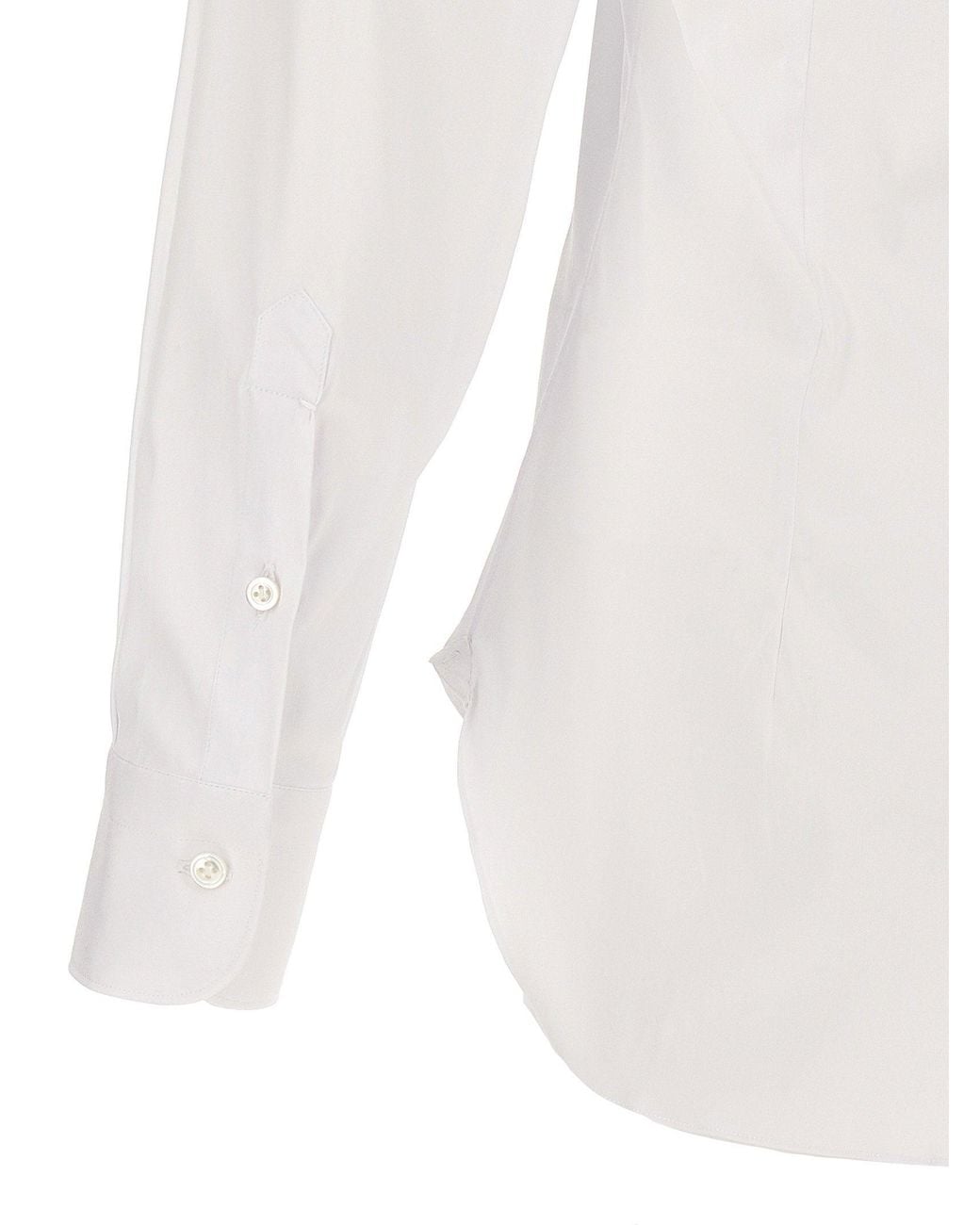 Barba Napoli White Stretch Cotton Poplin Shirt for men