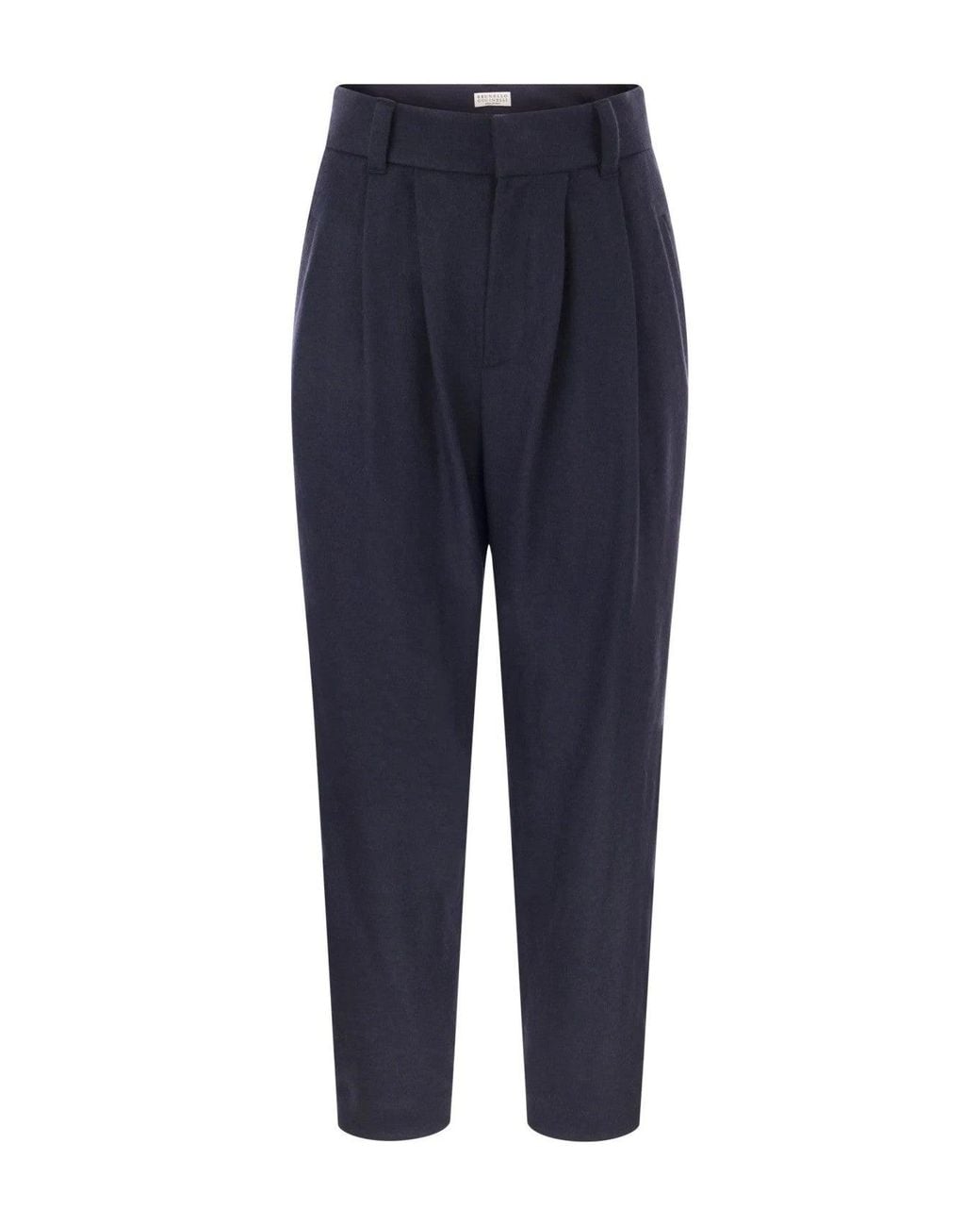 Brunello Cucinelli Blue Cashmere Casual Pants