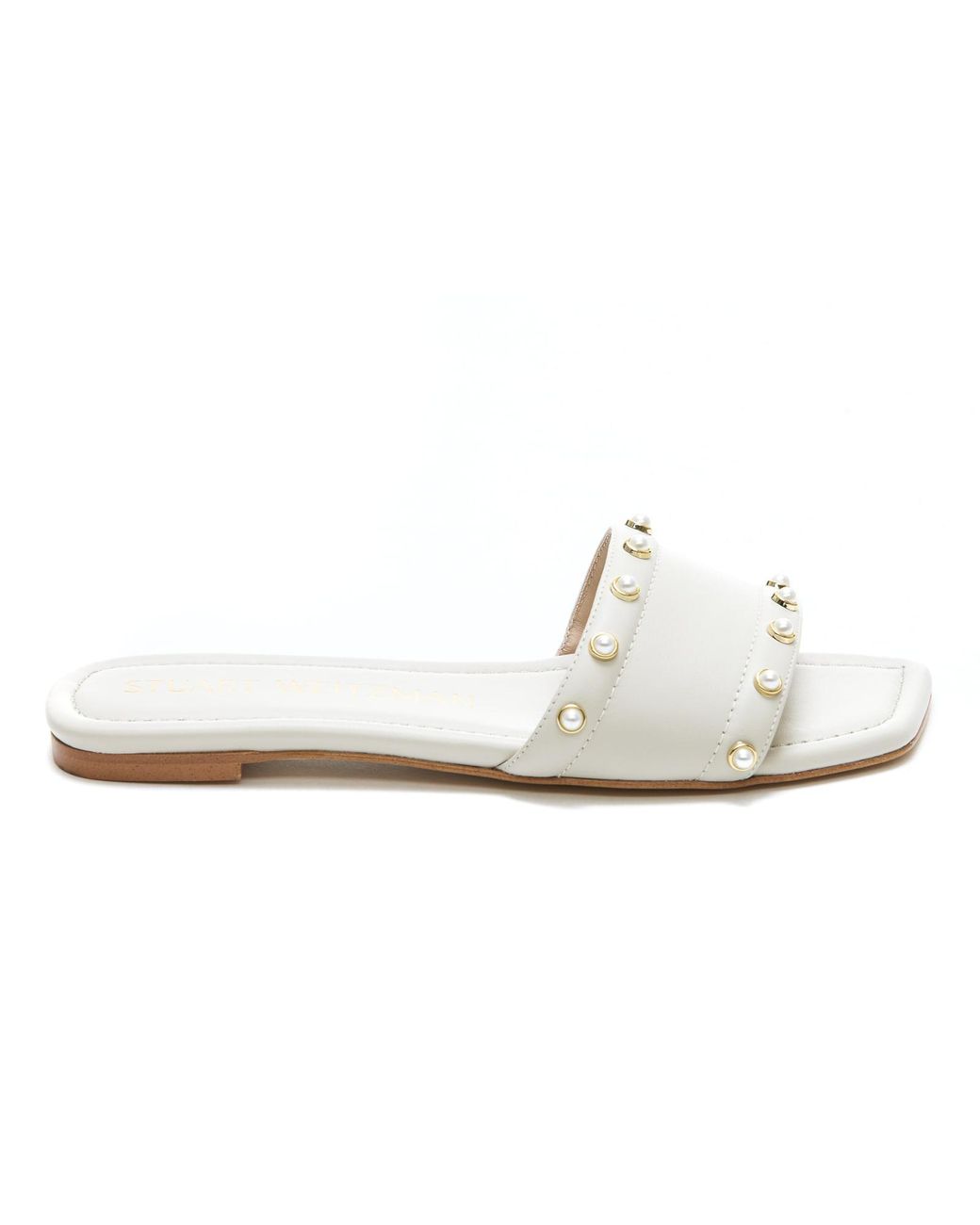 Women Goldie Slide Slippers Designer Pearl Sandals Shoes Vintage Squared  Toe Leather Slides Fashion Summer Wide Flat Lady Sandal W9789596 From Esfb,  $59.49 | DHgate.Com