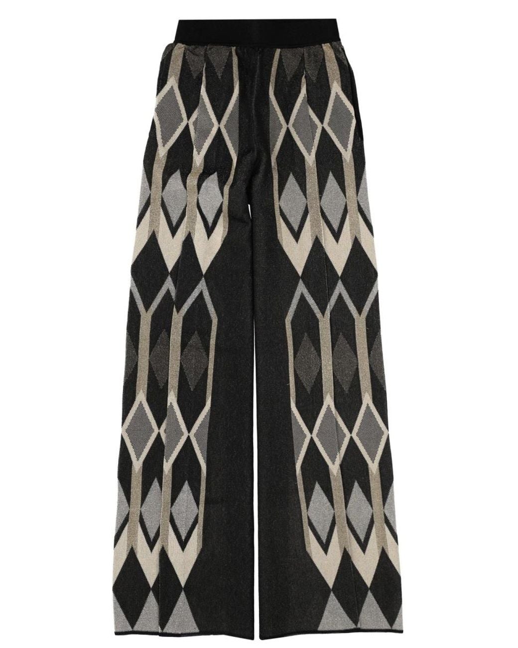 Circus Hotel Black Circus Hotel Geometric Lamé Jacquard Trousers